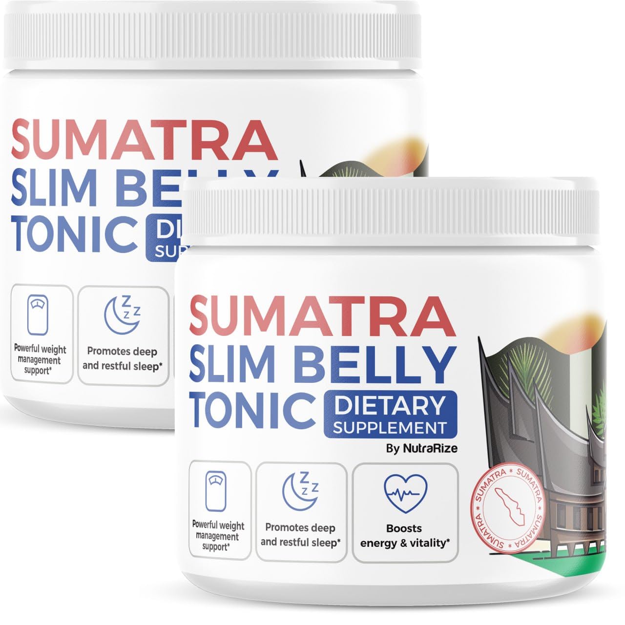 NutraRize (Pack of 2 Sumatra Slim Belly Tonic Powder - Dietary Supplement, All-Natural Maximum Strength Powder, Reviews