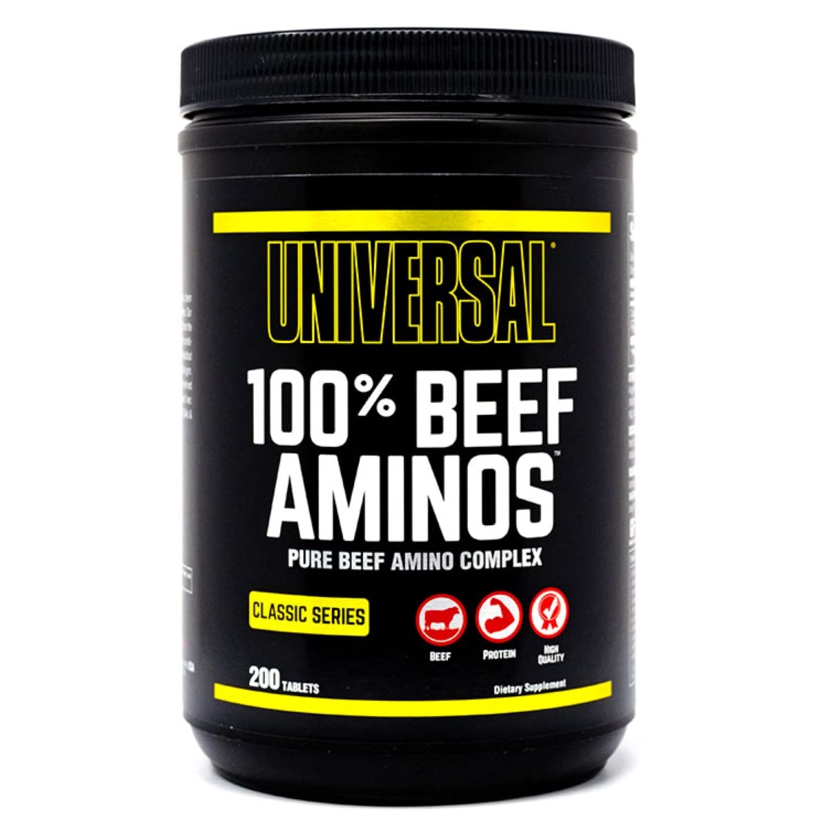 Universal 100% Beef Aminos Tablets | Pure Beef Amino Complex | Full Spectrum EAAs, BCAAs & Protein from Beef Protein Isolate & Pure Desiccated Argentine Beef Liver | 66 Servings, 200 Tablets