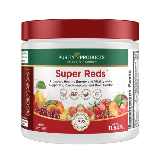 Purity Products Super Reds Powder Phytonutrient Superfood Drink Mix w/FloraGLO Lutein - Phytonutrient Blend containing Polyphenols, Antioxidants & More - 330 Grams - 30 Day Supply