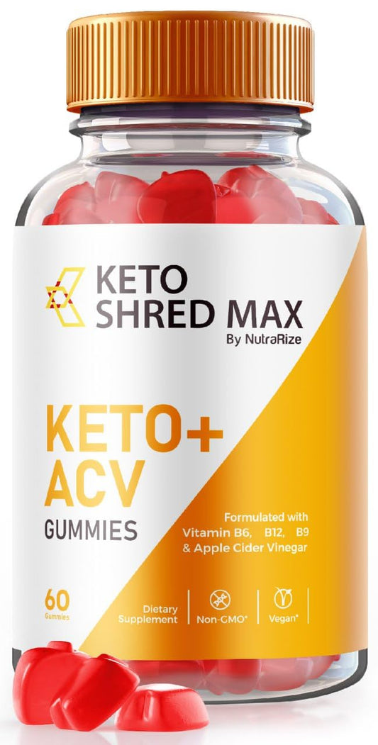 NutraRize Keto Shred Max Keto + ACV Gummies, Keto Shred Max Formula for Advanced Weight Loss, Supplement, Gomitas Reviews (60 Gummies)