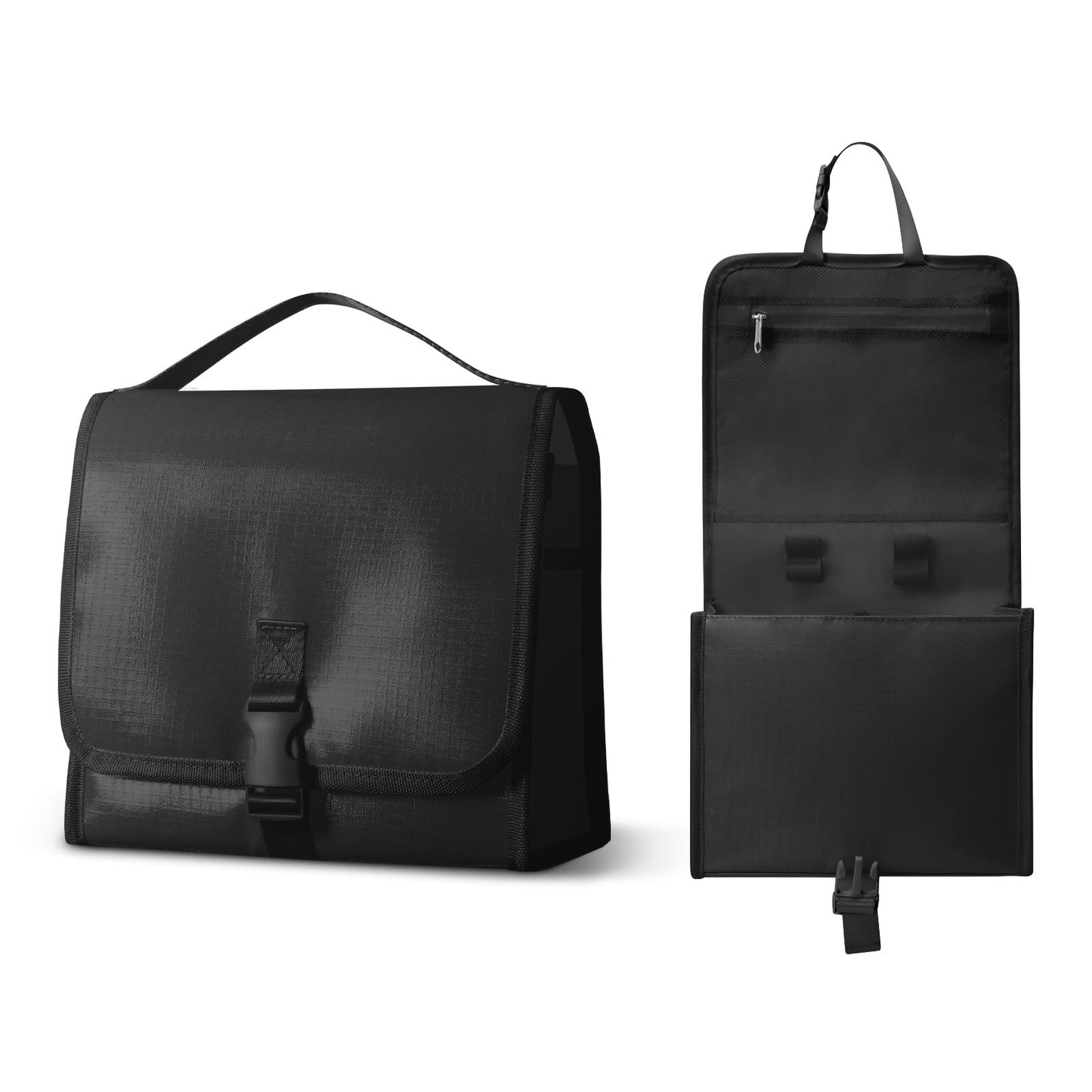 Mum's memory Large-Capacity Hanging Toiletry Bag - Water-Resistant Travel Makeup Bag with Multiple Compartments for Shampoo, Conditioner, Skincare, Makeup Brushes, and Toiletries