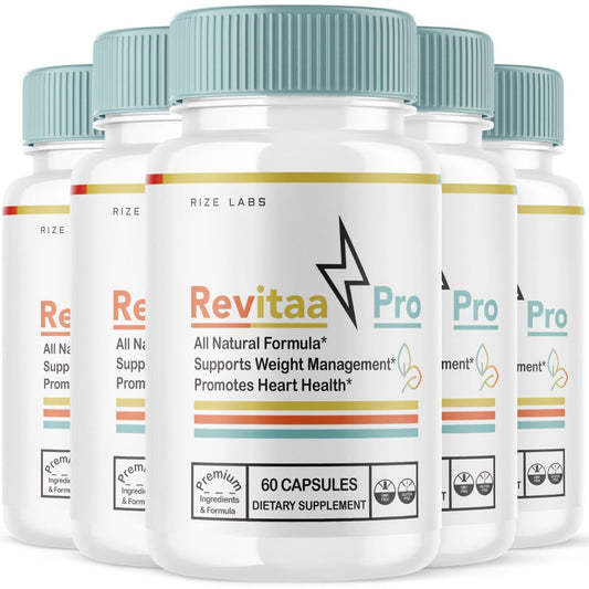 (5 Pack) Revitaa Pro Weight Loss Pills, Revitaa Pro Supplement Used to Improve The Digestive Process, Revita Pro Advanced Formula Capsules, RevitaaPro Reviews (300 Capsules)
