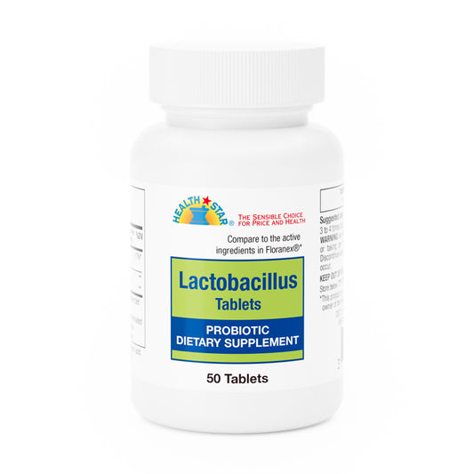 GeriCare Probiotic Lactobacillus, Support Digestive Health, Dietary Supplement Tablets, 50 Count (Pack of 1)