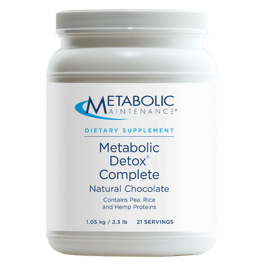 Metabolic Maintenance Metabolic Detox Complete - Chocolate Shake - Plant + Pea Protein Powder for Full Body Detox Cleanse + Gut Health - 20g of Non-GMO Plant Protein (2.3 lbs / 30 Servings)