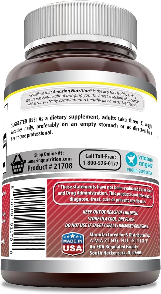 Amazing Formulas Acetyl L-Carnitine 1500 Mg Per Serving Veggie Capsules Supplement | Non-GMO | Gluten Free | Made in USA | Suitable for Vegetarians (120 Count) | Pack of 2