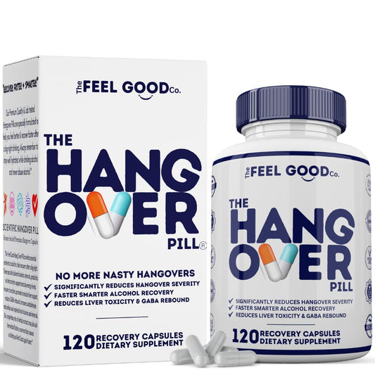The Feel Good Co. for After Alcohol Hangover Wellness & Morning After Relief, Electrolytes, Minerals, Targeted Vitamins B6 B9 B12, Assists with Nausea & Energy, Men & Women, Lasts 20 Drinking Sessions
