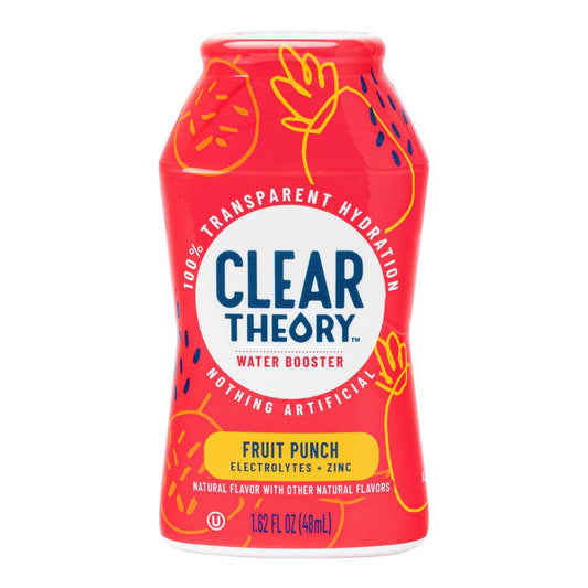 Clear Theory Water Flavoring Drops with Electrolytes Water Enhancer Liquid Flavored Water Drink Mix Hydration for Kids Vegan Gluten Free Low Calorie Fruit Punch 4 Pack 162 Fl Oz Bottles