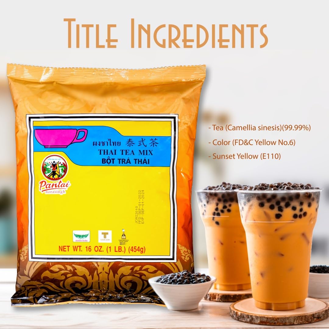 Thai Tea Mix Pantai 16 oz 1lb Thai Iced Tea Traditional Restaurant Style
