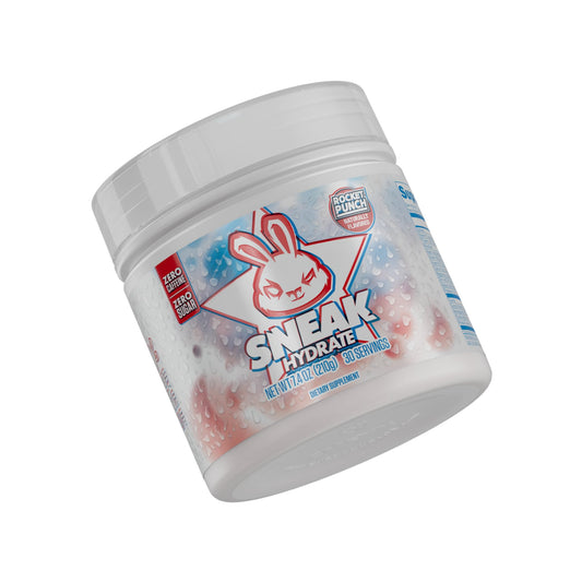 SNEAK  Rocket Punch Hydrate  Zero Caffeine Zero Sugar Natural Flavours  Colours Ashwagandha KSM66 Coconut Water  30 Servings