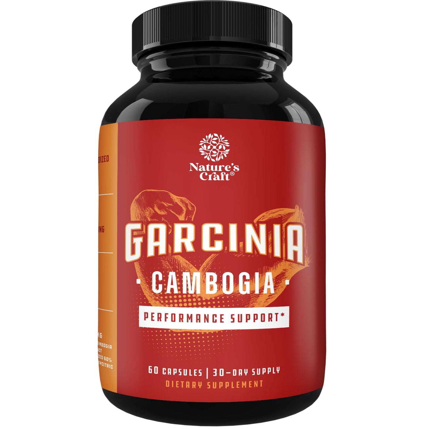 Strong Garcinia Cambogia Extract Capsules with 60% HCA - Non-Stimulant Garcinia Cambogia Weight Loss Supplement with Hydroxycitric Acid & Chromium for Balance, Energy & Metabolism Support - 60 Count