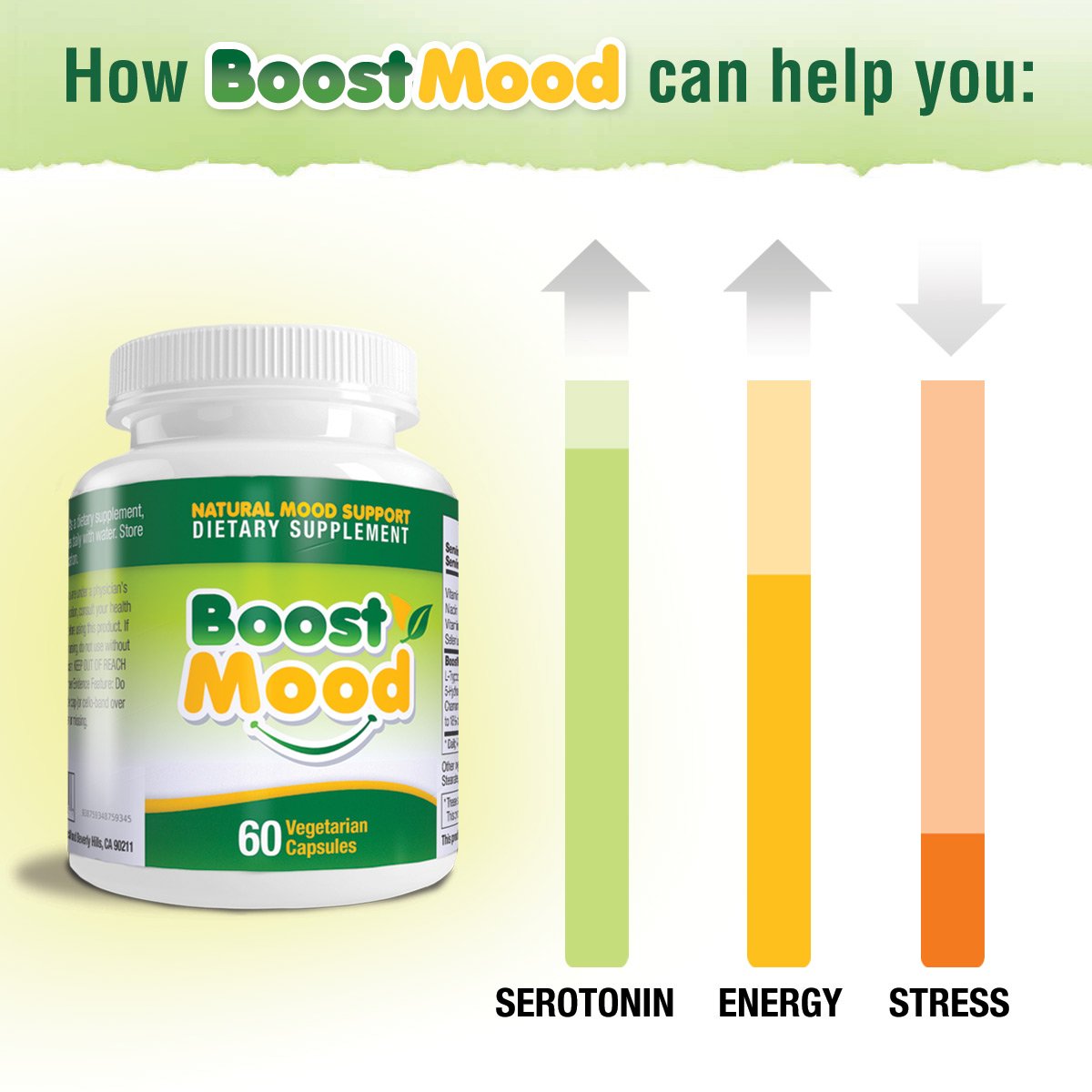BoostMood Natural Mood Support Dietary Supplement