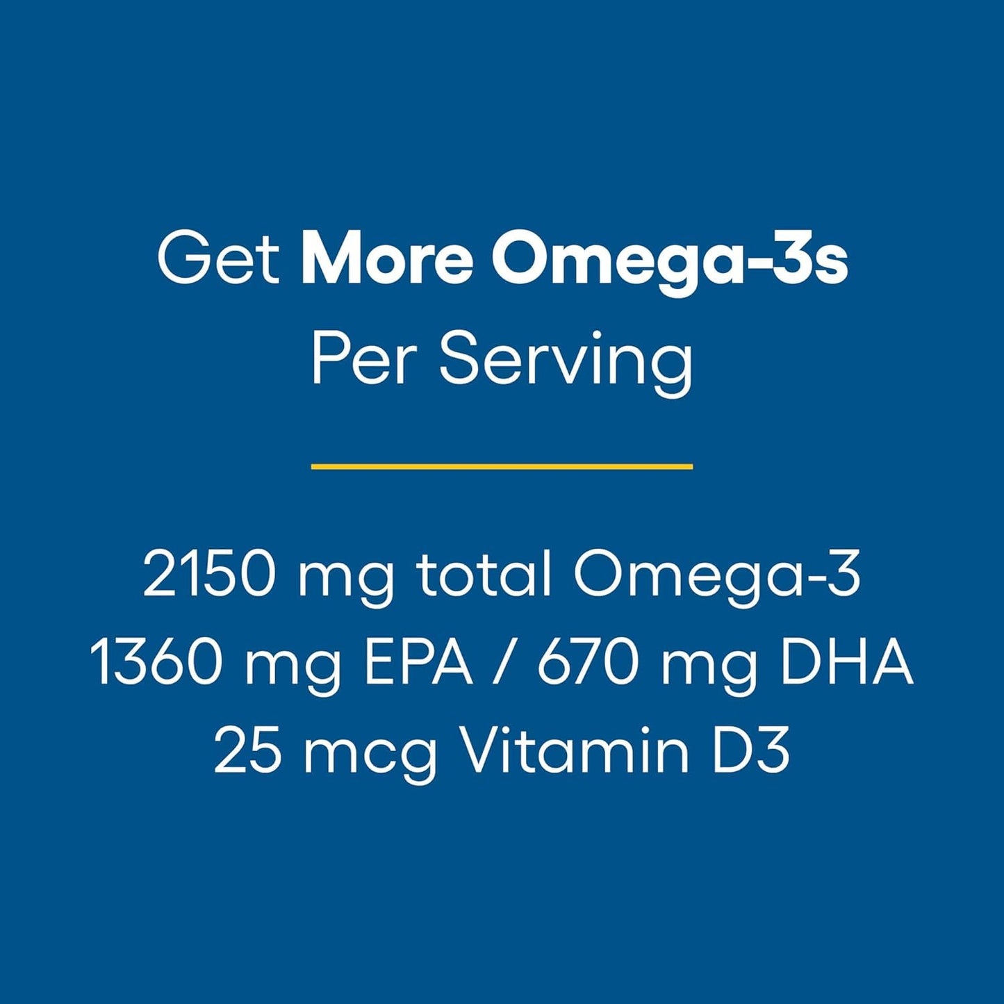 Natural Factors RxOmega-3 Ultra Strength Fish Oil with Vitamin D3, High Potency Formula, 2,150 mg, No Fishy Aftertaste, 150 Softgels