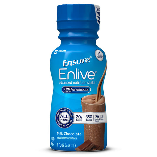 Ensure Enlive Advanced Nutrition Shake with 20 grams of protein, Meal Replacement Shakes, Milk Chocolate, 8 fl oz, 16 count