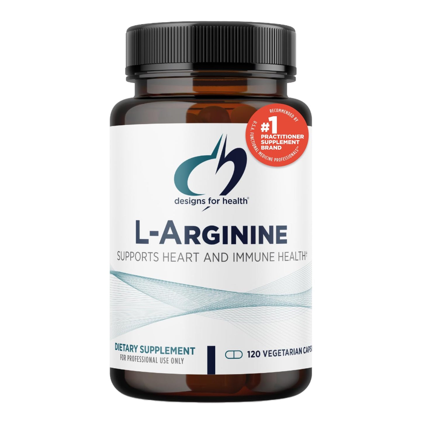 Designs for Health L-Arginine 750mg - Vegetarian Amino Acid Supplement + Nitric Oxide Precursor - Promotes Heart + Immune Health (120 Veg Capsules)