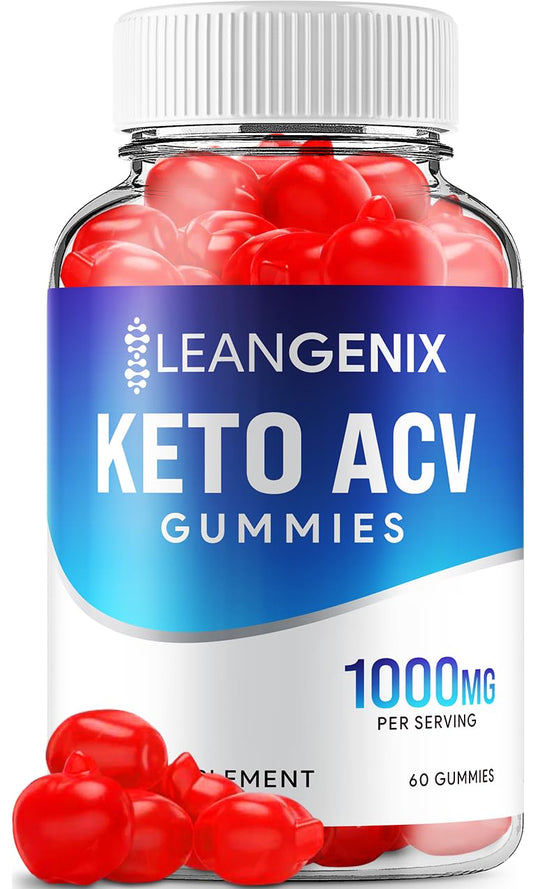 LeanGenix Keto ACV Gummies - Advanced Formula LeanGenix Keto Plus Weight Management ACV Gummies Apple Cider Vinegar LeanGenix ACV Dietary Supplement Reviews Men Women (60 Gummies)