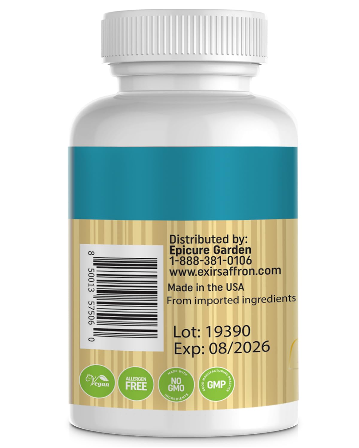 Saffron Supplements | Helps Digestion, Boosts Energy, Memory, Concentration, 60 Tablets