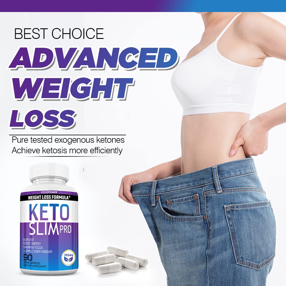 VEGEPOWER Keto Weight Loss Pills - Fat Burner for Women and Men with Apple Cider Vinegar - Natural Appetite Suppressant, Weight Management & Metabolism Booster - 180 Keto ACV Capsules
