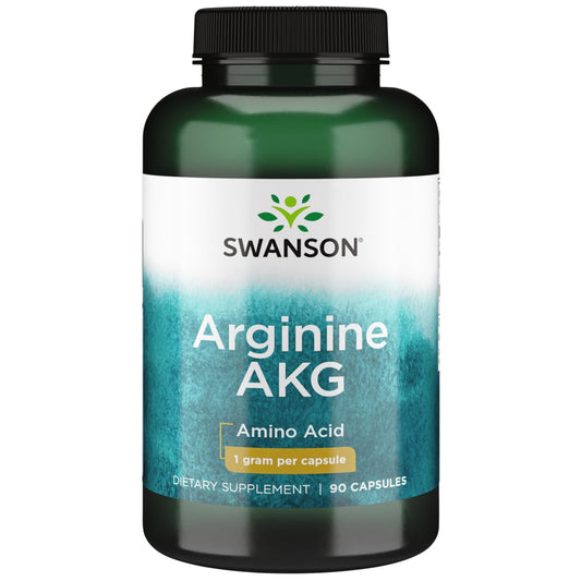 Swanson Amino Acid Maximum Strength Arginine Akg Nitric Oxide Enhancer 1000 Milligrams 90 Capsules