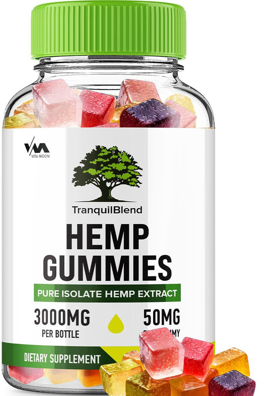(1 Pack) Tranquil Blend Gummies, TranquilBlend Hemp Gummies, Tranquil Blend Supplement - All Natural Gummys, Advanced Formula Hemp Gummies, 60 Gummies