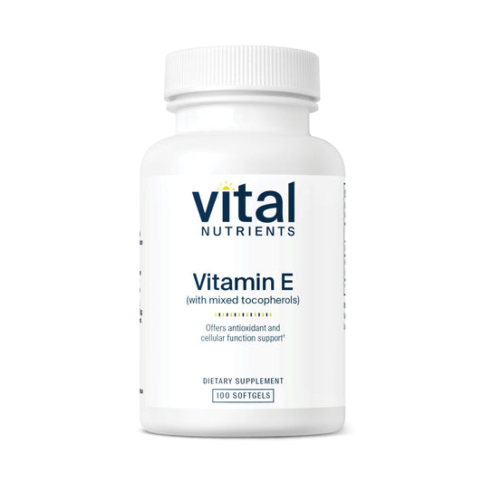 Vital Nutrients Vitamin E with Mixed Tocopherols | Potent Antioxidant Vitamin E Supplements to Support Cardiovascular Health* | Gluten and Dairy Free | Non-GMO | 100 Softgels