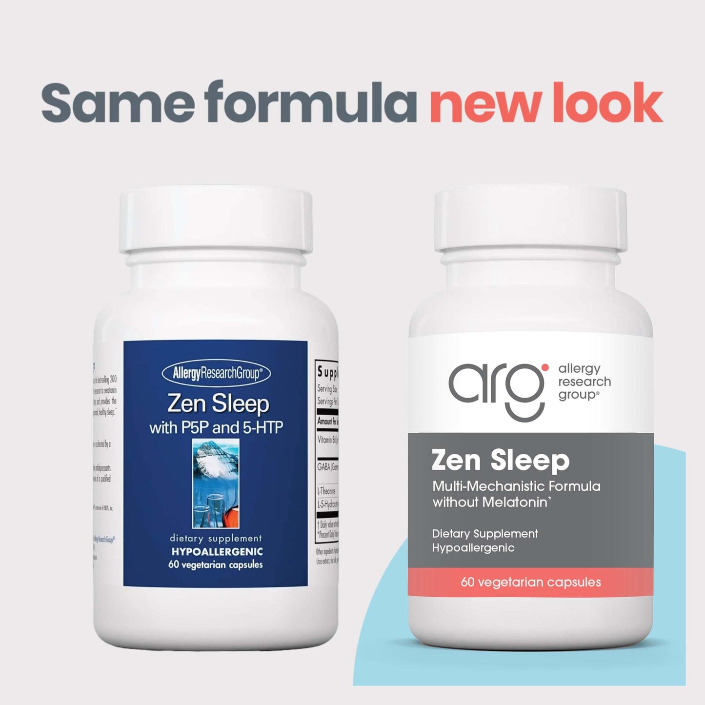 Allergy Research Group Zen Sleep Supplement - Supports Normal Healthy Sleep, P5P, 5-HTP, GABA, L-Theanine, Nervous System Balance, Hypoallergenic, Vegetarian Capsules - 60 Count