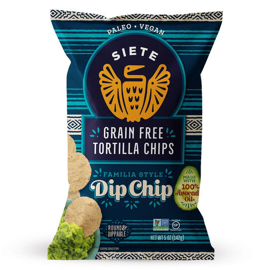 Siete Tortilla Chips  Grain free  Gluten Free Chips  Paleo  Vegan Snacks  Non GMO  Dip Chip 5 Ounce Pack of 1