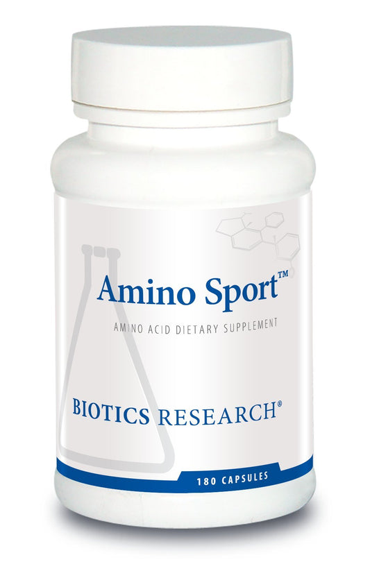 Biotics Research Amino Sport Broad Spectrum Amino Acids, Essential Amino Acids, BCAAs, Sports Recovery, Support Lean Muscle Mass 180 Caps