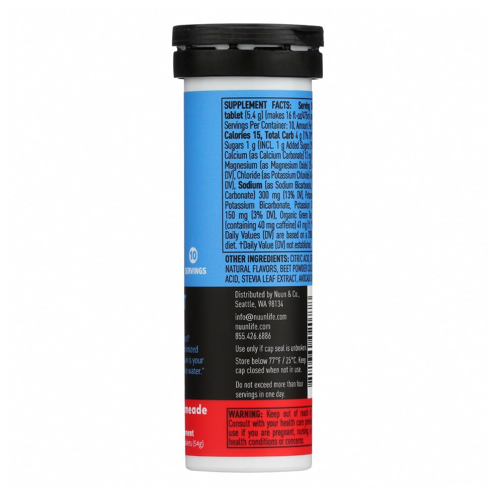 Nuun Energy: Cherry Limeade Electrolyte + Caffeine Tablets (6 Tubes of 10 Tabs)6