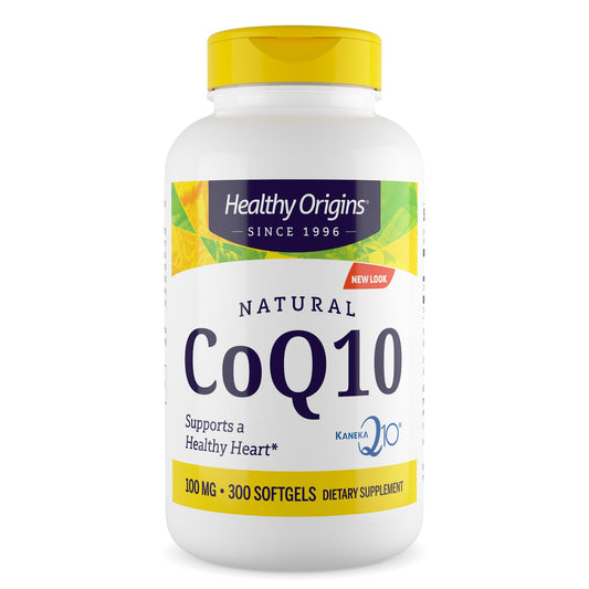Healthy Origins CoQ10 100 mg (Kaneka Q10, Non-GMO, Gluten Free, Heart Support, Energy Support), 300 Softgels