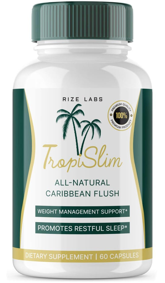 rize labs - Tropislim All Natural Caribbean Flush, Weight Loss Supplement, Slimming Capsules for Women, Healthy Lifestyle + Leaner Physique (60 Capsules)