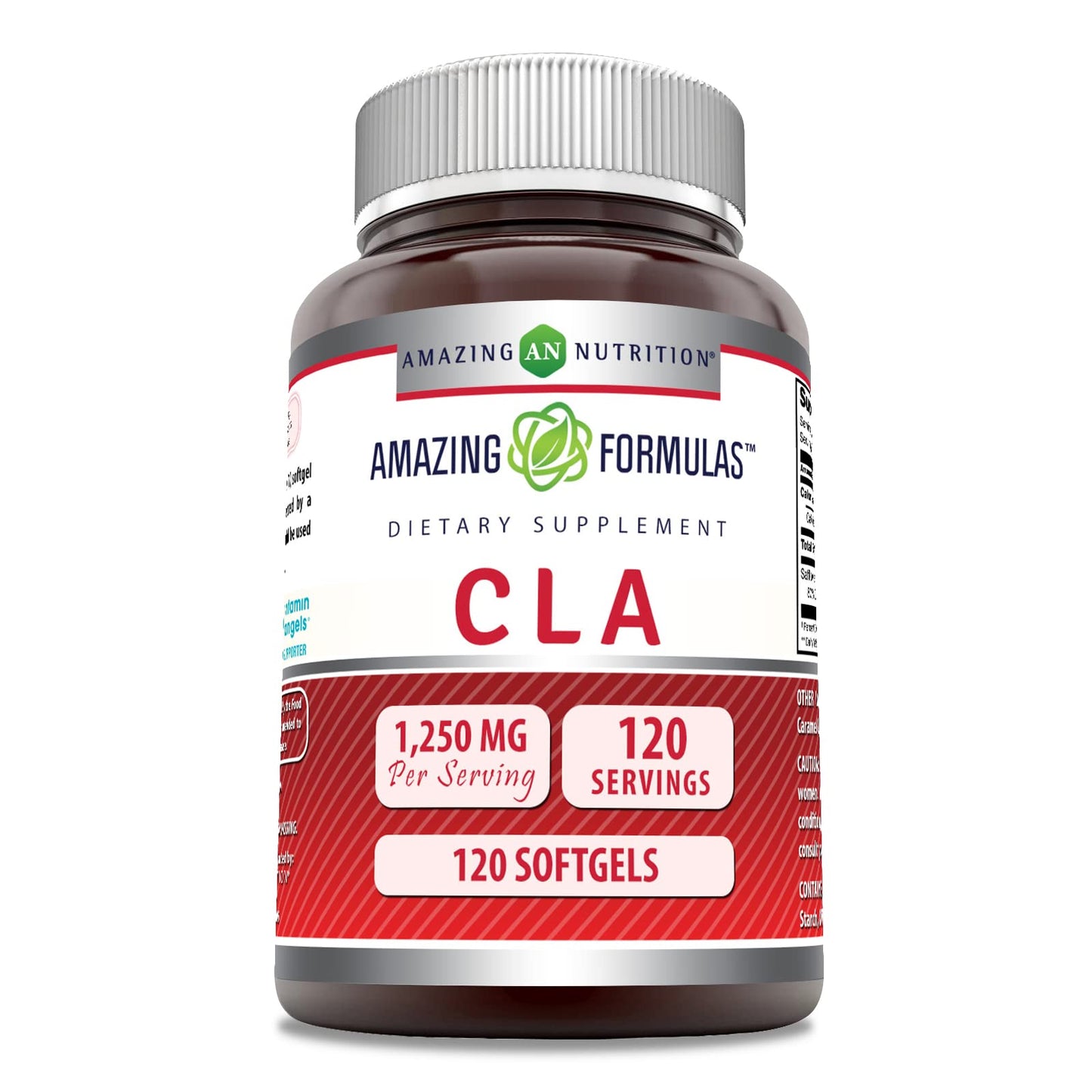 Amazing Formulas CLA | Conjugated Linoleic Acid Supplement | 1250 Mg | Softgels | Non-GMO | Gluten-Free | Made in USA (120 Count)