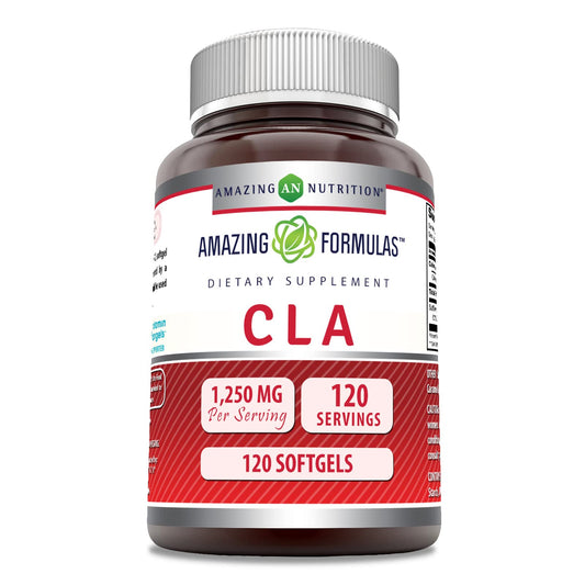 Amazing Formulas CLA | Conjugated Linoleic Acid Supplement | 1250 Mg | Softgels | Non-GMO | Gluten-Free | Made in USA (120 Count)