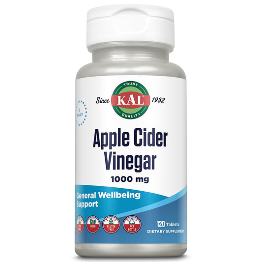 KAL Apple Cider Vinegar Capsules, 500 mg, 120 Count