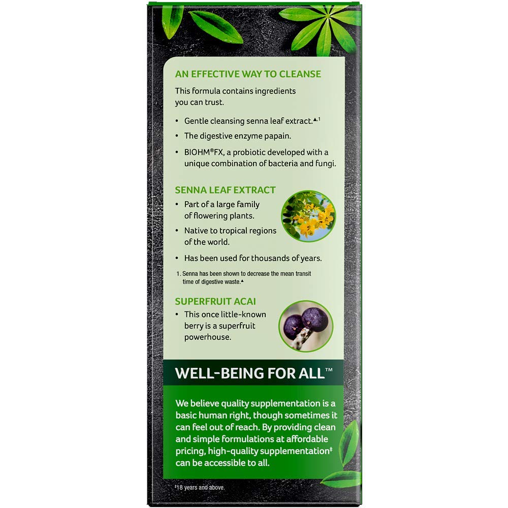 Detox Cleanse | Purely Inspired 7 Day Cleanse + Probiotics | Acai Berry Cleanse | Whole Body Cleanse Detox for Women & Men | Body Detox with Senna Leaf, Probiotics & Digestive Enzymes | 60 Count