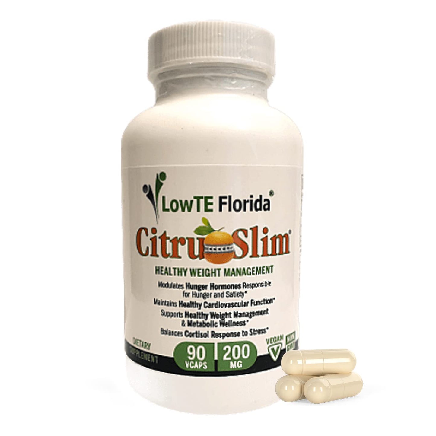 LowTE Florida Citru Slim 200 mg - 90 Capsules Appetite Control*, Enhanced Energy Levels* & Metabolism Support*, 30 Day Supply