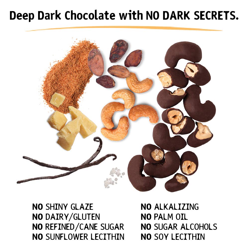 Hu Hunks Vegan Chocolate Covered Cashews With Vanilla Bean  2 Pack  NonGMO Gluten Free Paleo Organic Dark Chocolate