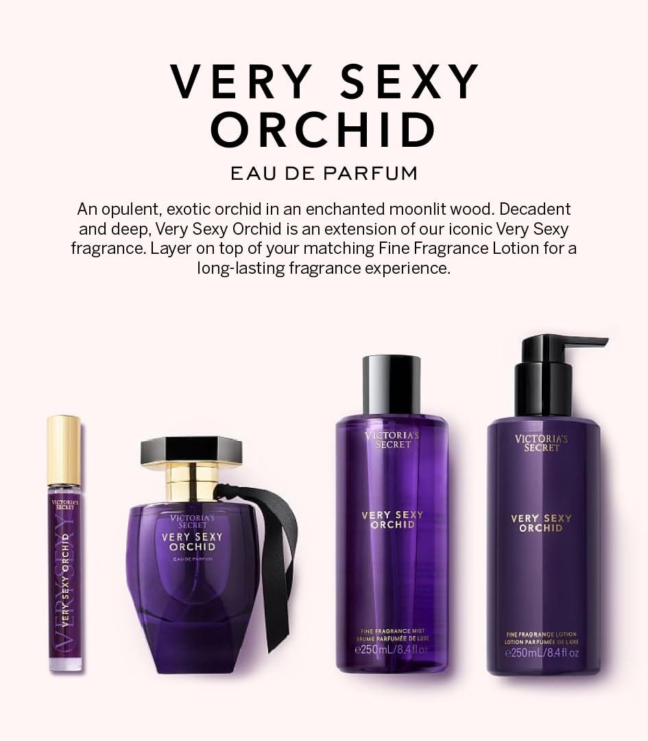 Victoria's Secret Very Sexy Orchid Eau de Parfum, Notes of Blackcurrant, Orris Woods & Sheer Patchouli, Perfumes for Women (1.7 oz)