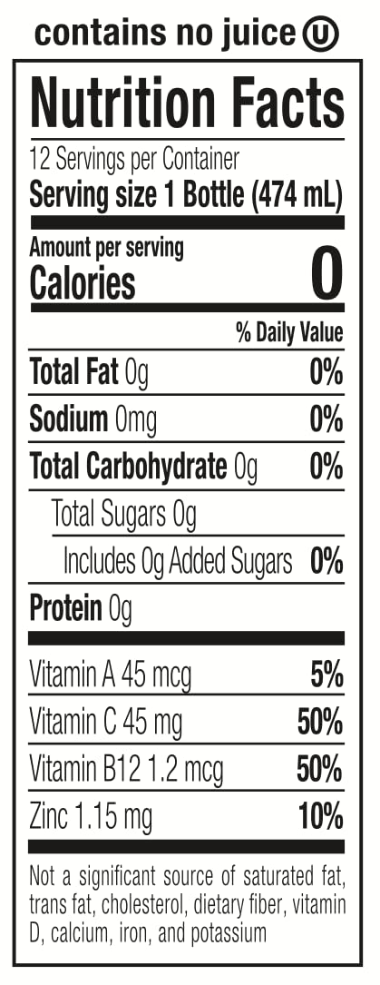 Hint Vitamin Coconut Pure Water Infused with Coconut Plus a Vitamin Boost 50 Daily Value Vitamin C Vitamin A B12 Zinc Zero Sugar Zero Calories Zero Diet Sweeteners 16 Fl Oz Pack of 12