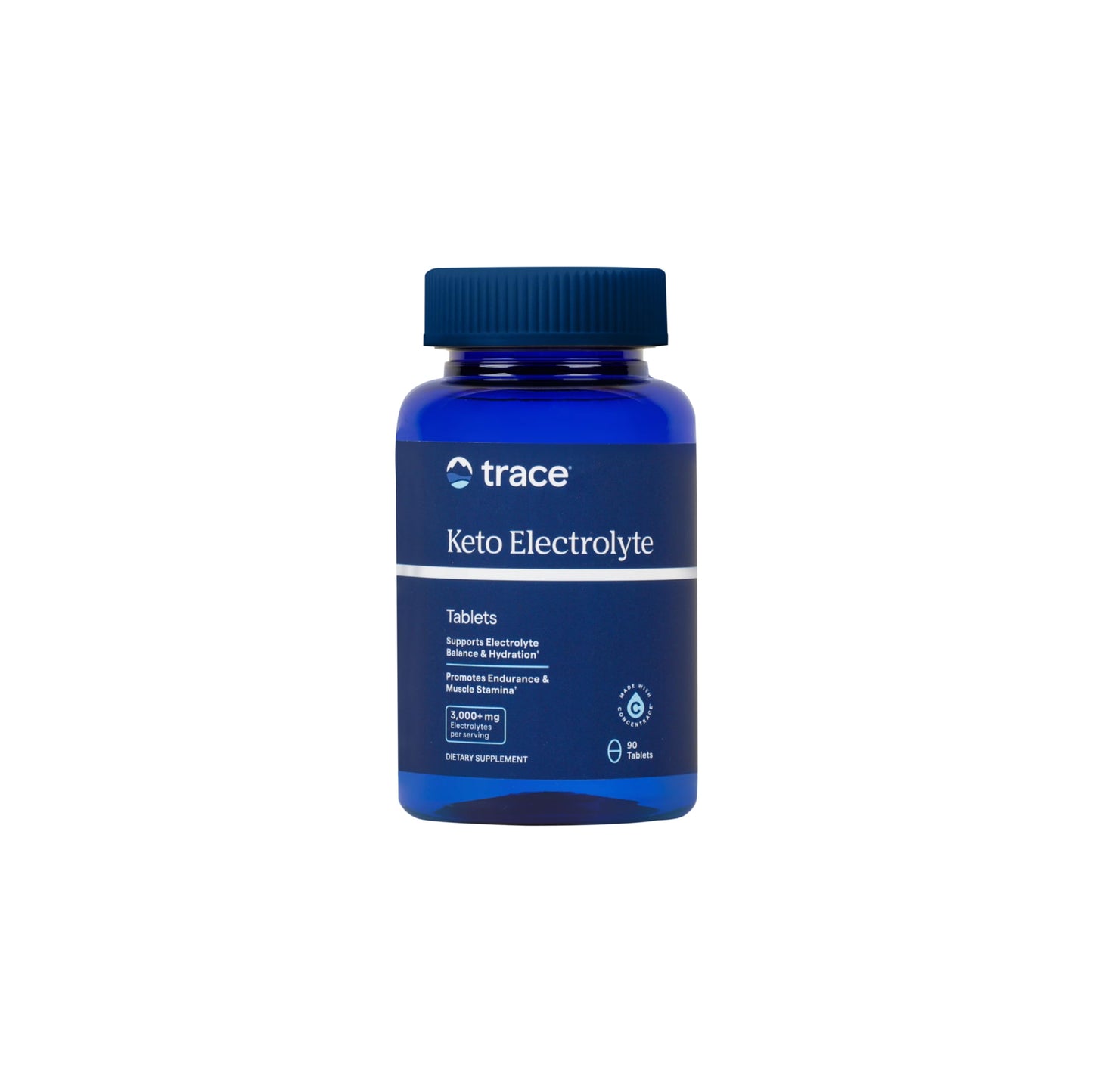 Trace Minerals Keto Electrolyte Tablets - Electrolyte Supplement to Aid Against Dehydration - Endurance Supplement with Minerals - Supports Performance & Muscle Recovery - 90 Tablets (15 Servings)