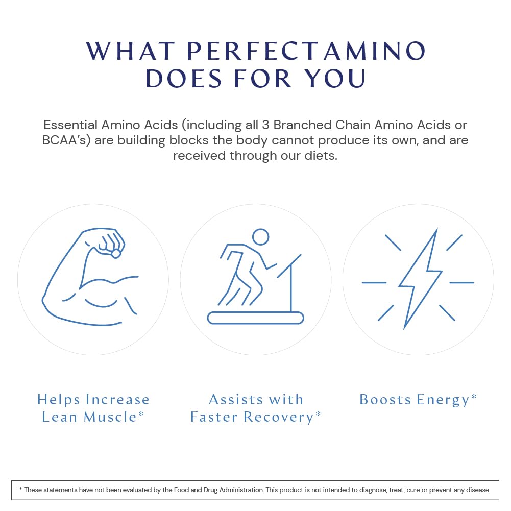 BodyHealth PerfectAmino (300 ct) Easy to Swallow Tablets, Essential Amino Acids Supplement with BCAAs, Vegan Protein for Pre/Post Workout & Muscle Recovery with Lysine, Tryptophan, Leucine, Methionine