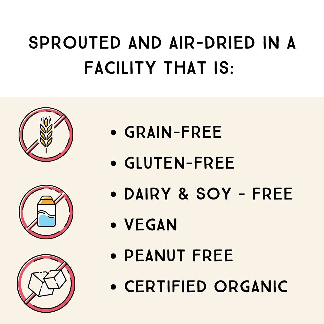 Lark Ellen Farm Whole Cashews Unsalted Raw Sprouted Nuts Certified USDA Organic GlutenFree Vegan Snacks 10 oz 3 pack