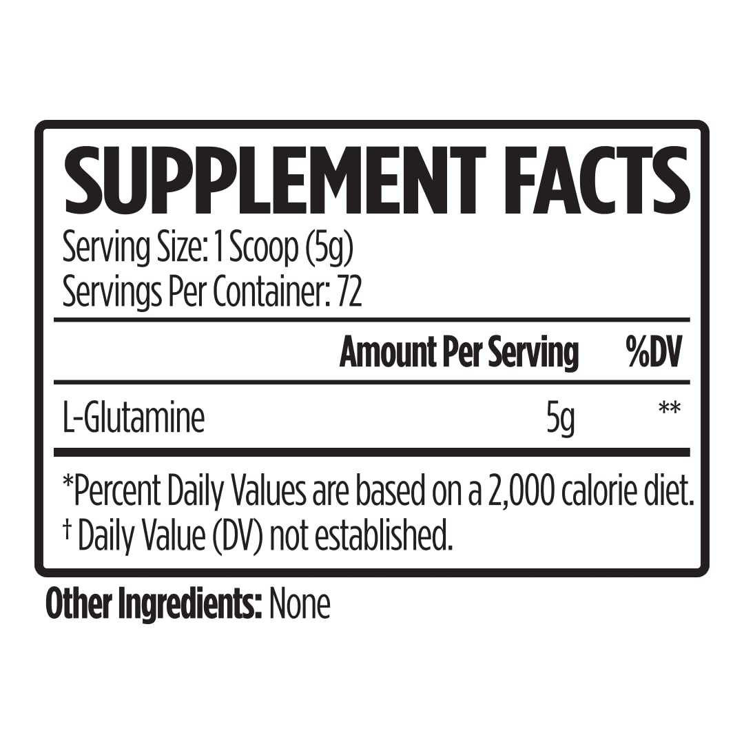 VMI Sports Glutamine Muscle Repair Powder Pure L-Glutamine | Muscle Repair & Recovery - Gut Health - Protein Synthesis | 5g per Serving - 72 Servings