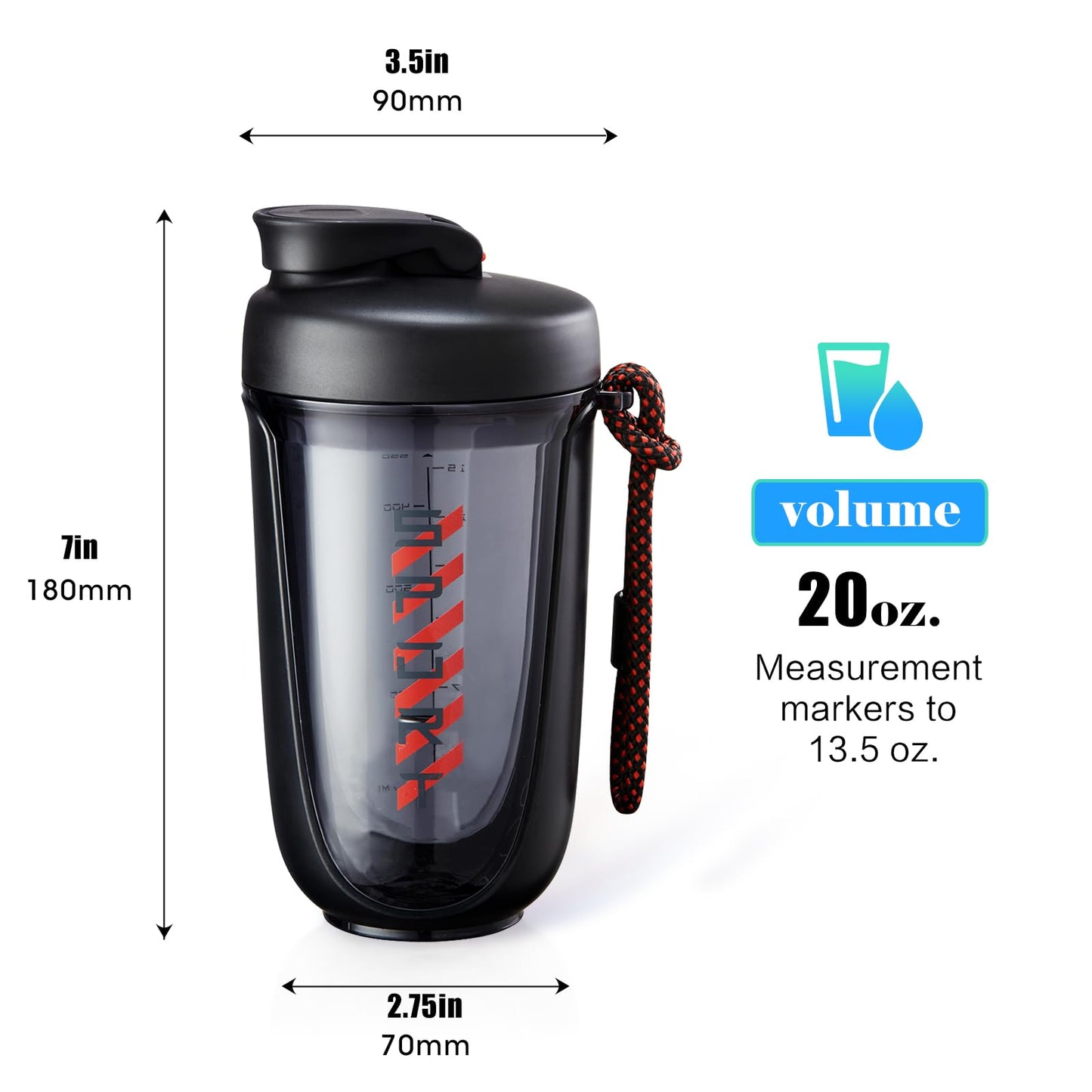boieioe shaker cups for protein shakes 20 oz protein shaker bottle，Leak Proof，The Perfect Shaker for the Gym, Pre-Workout Bottle，Cocktail Shaker Cup，Weight Loss Supplement Shakes