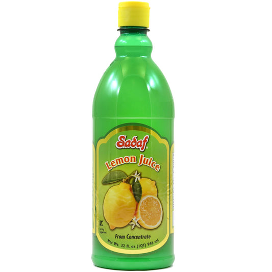 Sadaf Lemon Juice  100 Pure Lemon Juice for Cooking  Food Flavoring  From Concentrate  Kosher  32 Oz Bottle