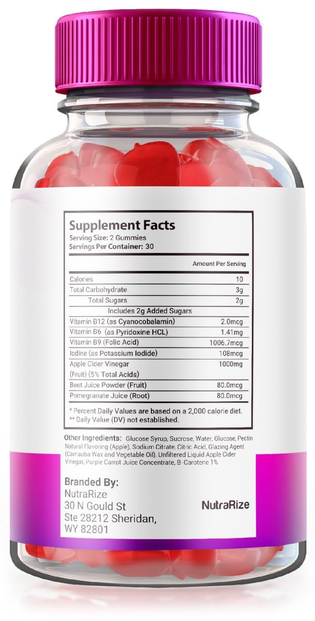 NutraRize Ripped Results Keto + ACV Gummies Advanced Weight Loss, Formulated with Apple Cider Vinegar, B6 & B12, Reviews (60 Gummies)