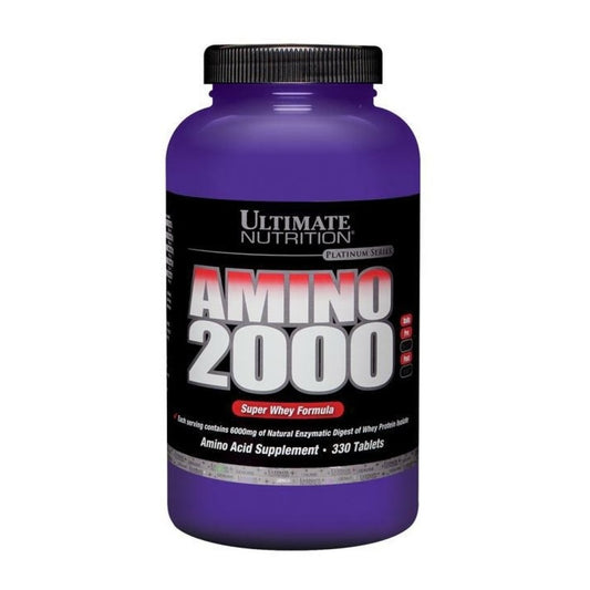 Ultimate Nutrition Amino 2000 Branch Chain Amino Acids Supplement for Muscle Building, Workout Recovery, Lean Muscle, and Athletic Performance- Whey Protein Isolate,330 Tablets