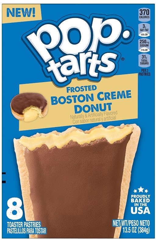 Frosted Toaster Pastry Variety Banana Bread Boston Creme Donut Apple Cinnamon and Snickerdoodle 135 Ounce Pack of 4  with Make Your Day Bag Clip