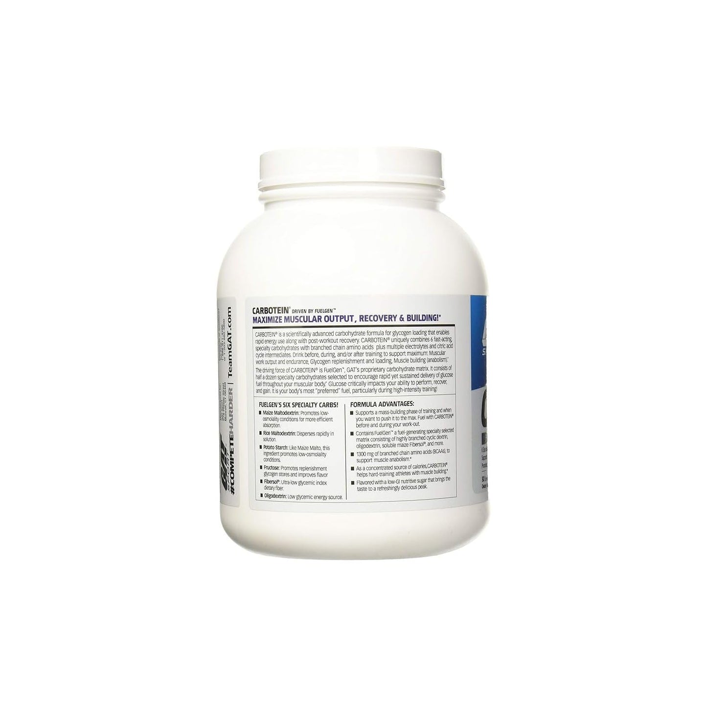 GAT SPORT Carbotein High-Performance Glycogen Loader, 50 Servings (Grape)
