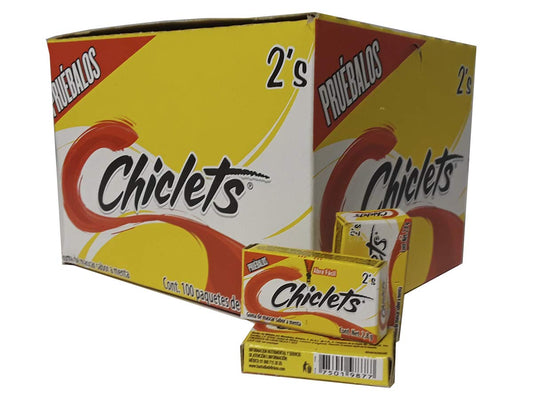 Adams Gum 100 x 2 units  Chiclets Pack of 1